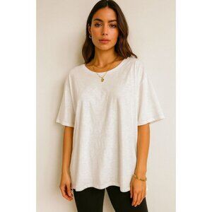 Barefoot Dreams Malibu Collection Slub Jersey Dropped Shoulder Tee Size 1XL NWT!